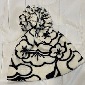 Old Navy Black and White Floral Women's Hat